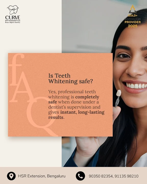 Wondering if teeth whitening is safe? 😬✨ When done professionally, it’s totally safe and gives you a brighter…