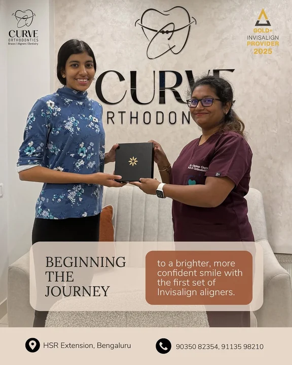 Your journey to a confident, straighter smile begins here. Today, we handed over the first set of Invisalign aligners …